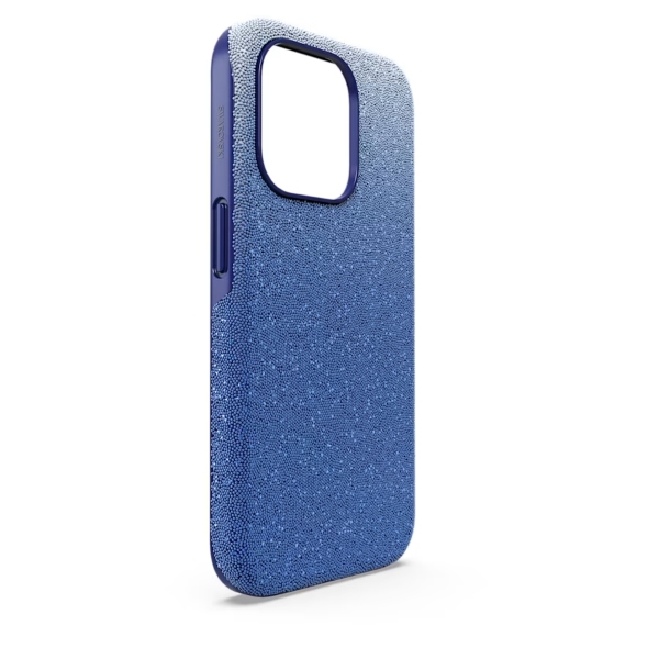 Smartphone case, Color gradient, iPhone 15 Pro, Blue High Swarovski 3
