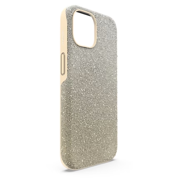 Smartphone case, Color gradient, iPhone 15, Gold tone High Swarovski 3