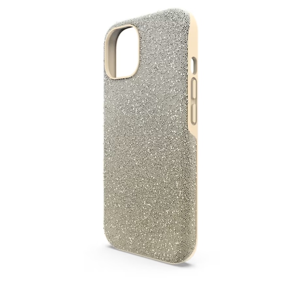 Smartphone case, Color gradient, iPhone 15, Gold tone High Swarovski 4