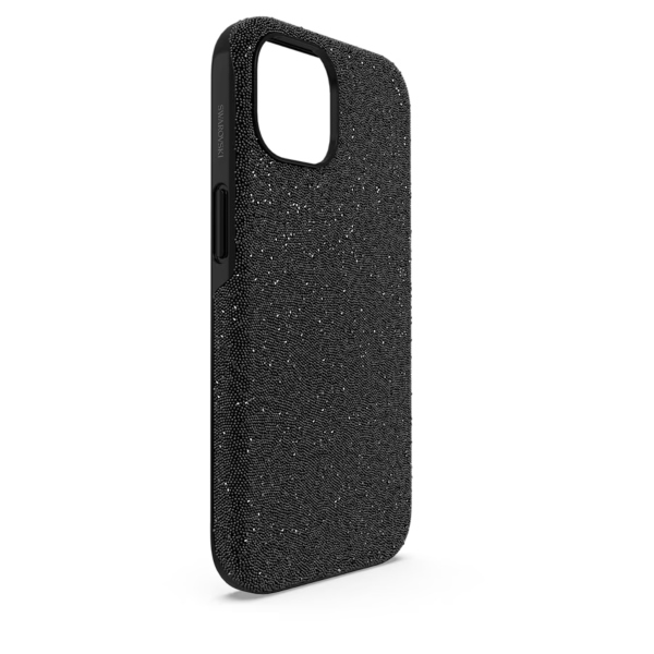 Smartphone case, iPhone 15, Black High Swarovski 3