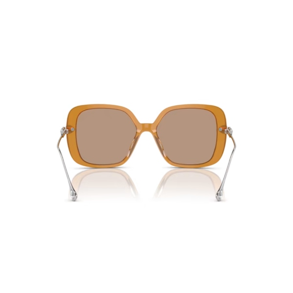 Sunglasses, Oversized, Square shape, Brown Lucent Swarovski 2