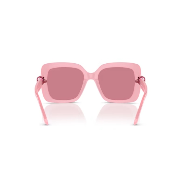 Sunglasses, Oversized, Square shape, Pink Lucent Swarovski 2