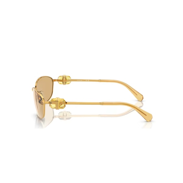 Sunglasses, Oval shape, Yellow Lucent Swarovski 3