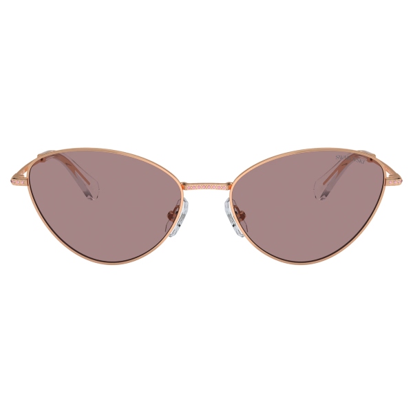 Sunglasses, Cat-eye shape, White Swarovski 2