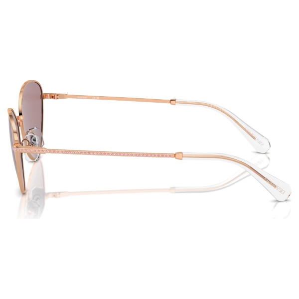 Sunglasses, Cat-eye shape, White Swarovski 3