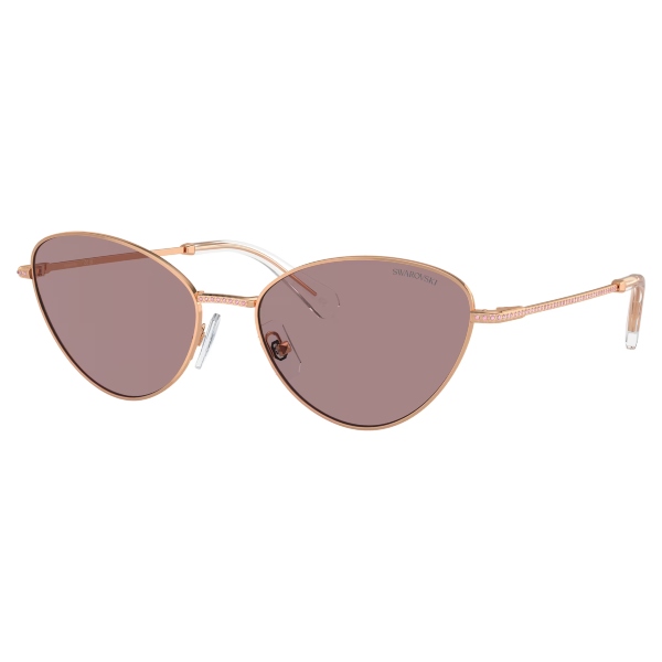 Sunglasses, Cat-eye shape, White Swarovski
