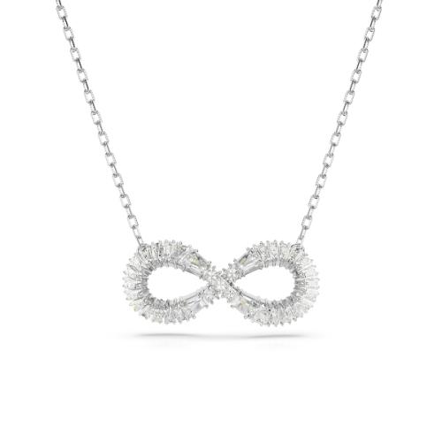 Y-образная подвеска, Бесконечность, Белый, Родиевое покрытие HYPERBOLA INFINITY Swarovski