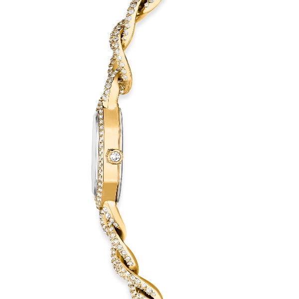 Watch, Swiss Made, Crystal bracelet, Gold tone, Gold-tone finish Dextera Chain Swarovski 5