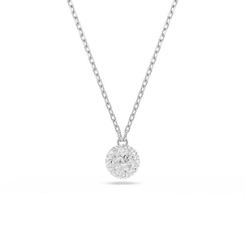 Kulons, Apaļš griezums, Sfēra, Balts, Rodija pārklājums DEXTERA GEOMETRY Swarovski