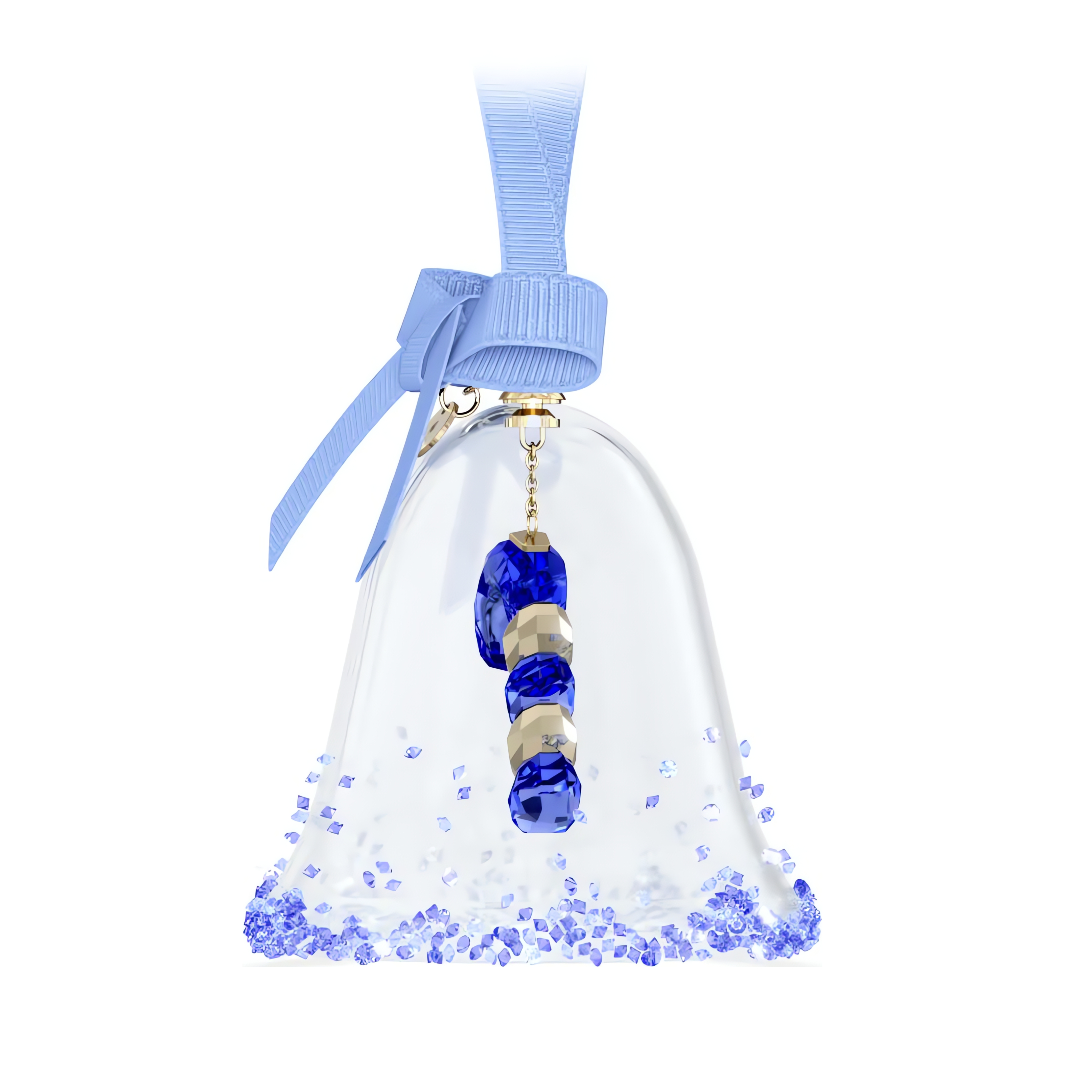 Dulcis Bell Ornament, Blue Swarovski 4