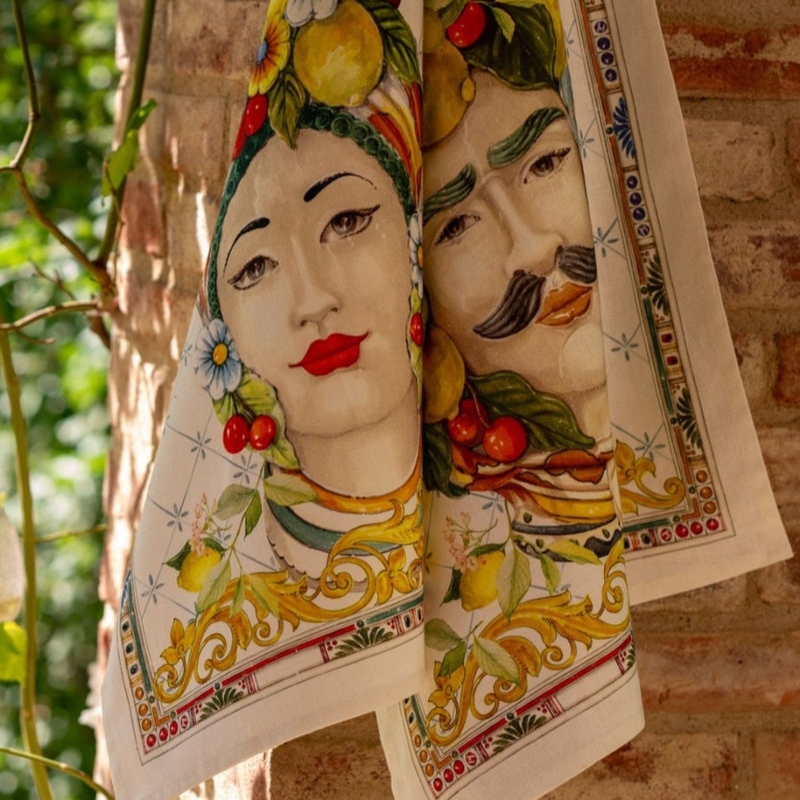 Zagara Donna, Kitchen towel, Crema 50 x 70 cm TESSITURA TOSCANA 2