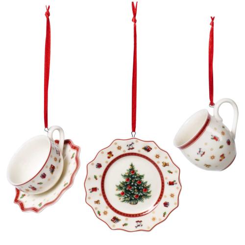 Ёлочные украшения "Набор посуды белый", комплект 3 шт. Toy's delight Villeroy & Boch