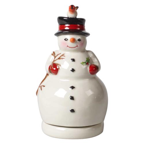 Muzikālā figūriņa rotējoša 15 cm, Sniegavīrs