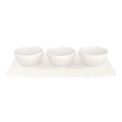 Набор универсальных пиал на подставке 3/1 4 шт. Manufacture Rock Blanc Villeroy & Boch