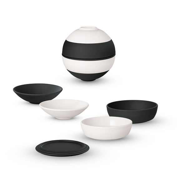 La Boule mini, Set 2 pers. 5 pcs., black and white Iconic Villeroy & Boch 3