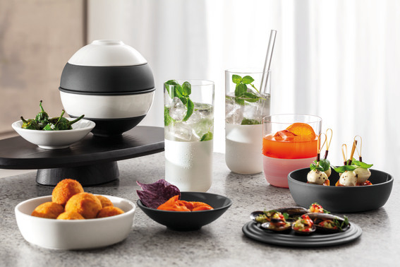 La Boule mini, Set 2 pers. 5 pcs., black and white Iconic Villeroy & Boch 4