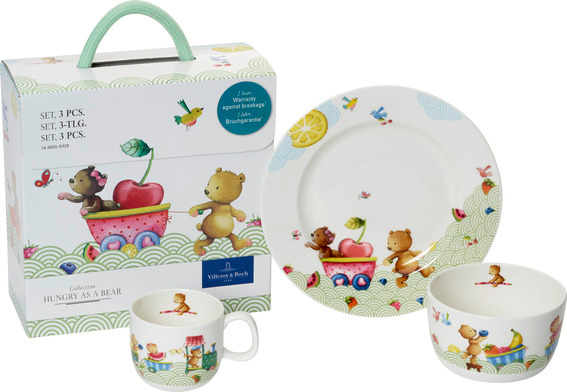 Table set 3 pcs., Hungry as a bear Kids tableware Villeroy & Boch 3
