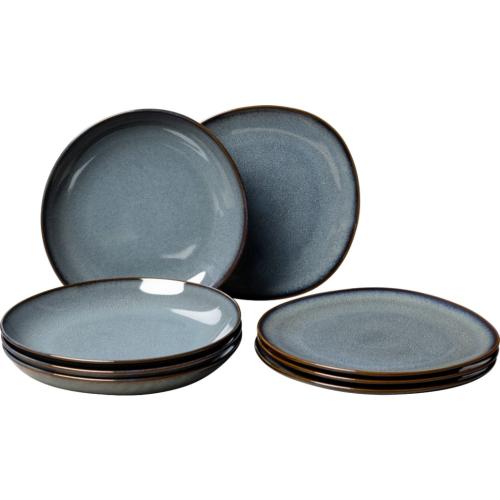 Комплект тарелок обеденных и салатных 4 перс. 8 шт. Lave gris Villeroy & Boch