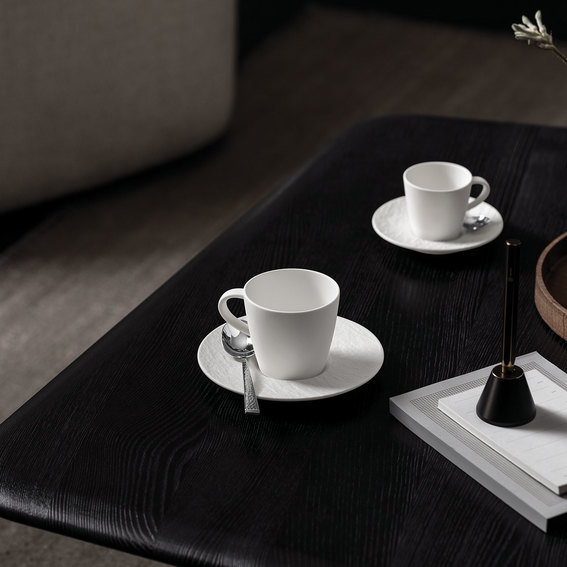 Saucer coffee cup 15,5 cm Manufacture Rock Blanc Villeroy & Boch 3