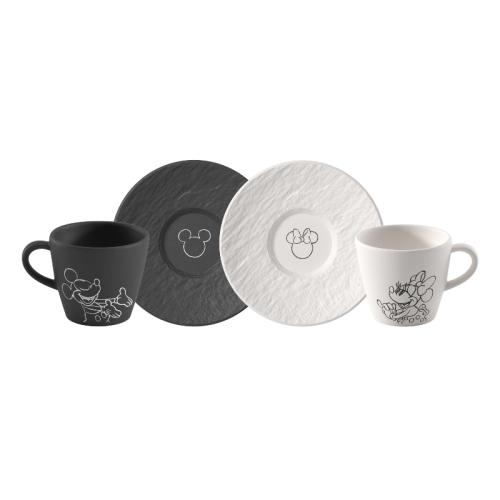 Espresso tase un apakštase, komplekts 4 gab. 20 cm Manufacture Rock - Mickey Mouse Villeroy & Boch