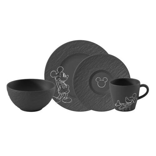 Brokastu komplekts 1 pers./ 4 pr. Manufacture Rock - Mickey Mouse Villeroy & Boch