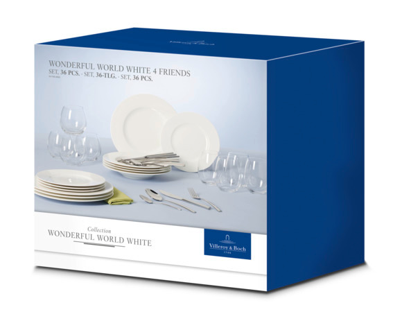 4 Friends Set 4 pers. 36 pcs. Wonderful World White Villeroy & Boch 2