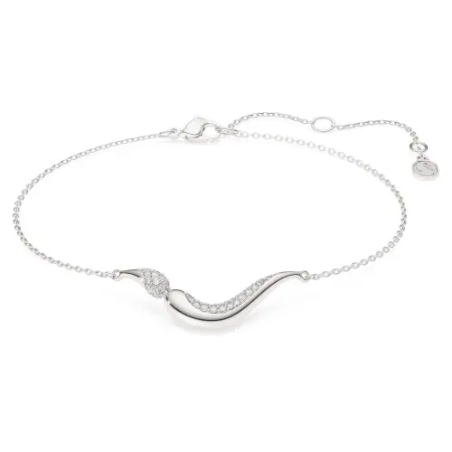 Bracelet, Round cut, White, Sterling silver Classica Swarovski