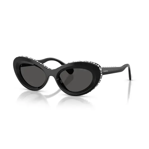 Sunglasses, Cat-eye shape, SK6061U, Black Matrix Swarovski