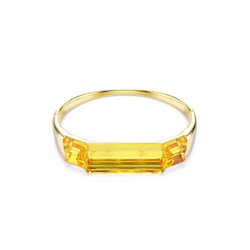 Bangle, Yellow, Gold-tone plated Lucent Swarovski